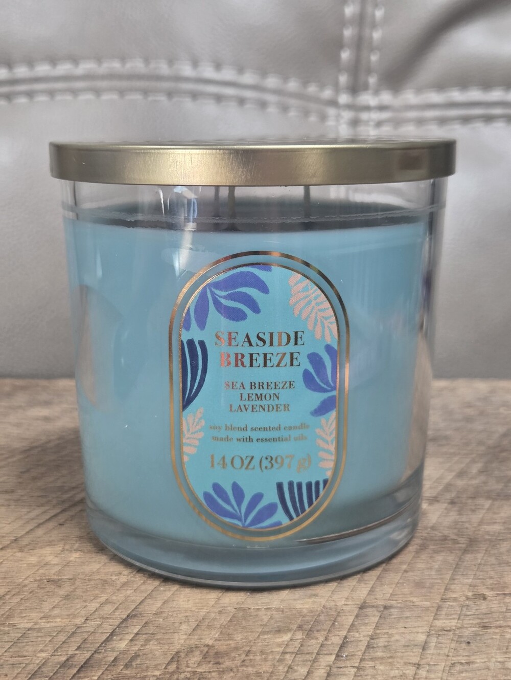 NWT SONOMA Sea Breeze Lemon Lavender Scented Candle - 14 OZ BIN 1L